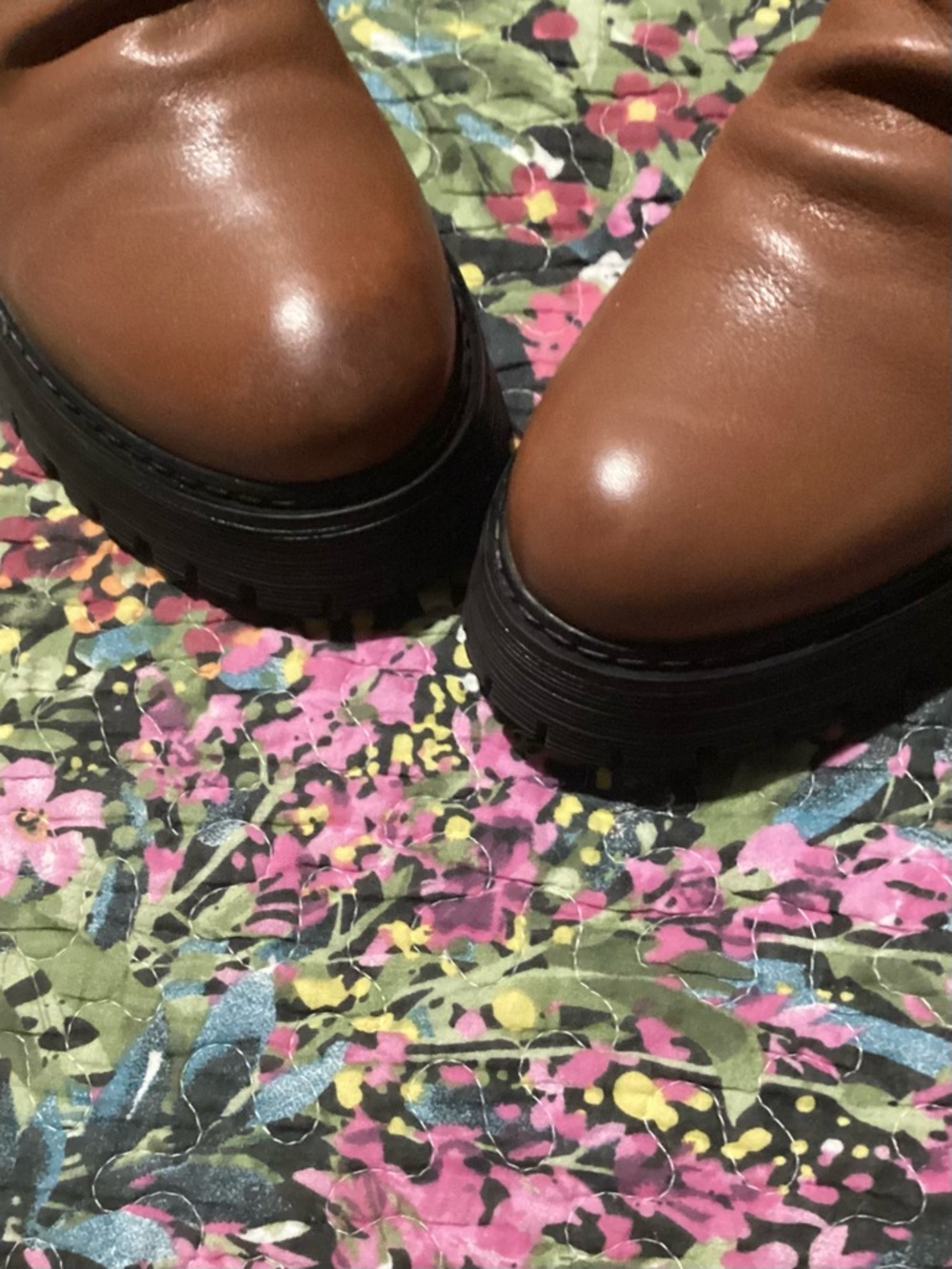 Miz Mooz Tan Moto Boots with Black Sole - Picture 7 of 10